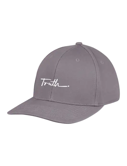 Premium Modern Structured Twill Charcoal Snapback Cap w/Truth Logo