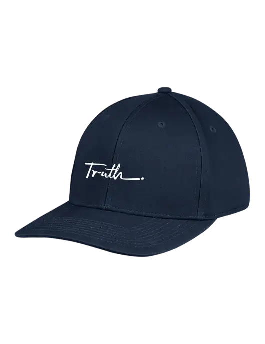 Premium Modern Structured Twill Navy Snapback Cap w/Truth Logo