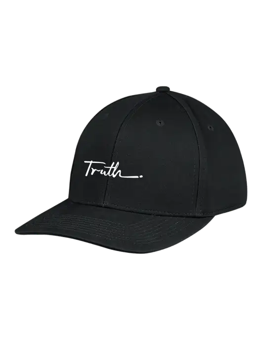Premium Modern Structured Twill Black Snapback Cap w/Truth Logo