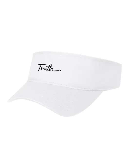 White Cap Visor w/Truth Logo