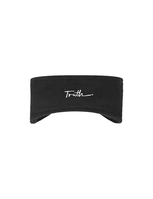 Black Stretch Fleece Headband w/Truth Logo