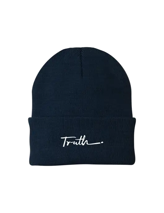 Navy Knit Cap w/Truth Logo