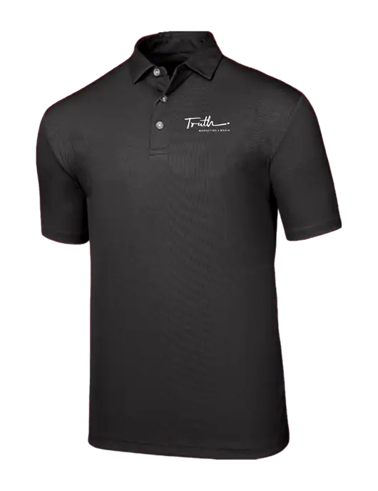 Callaway Birdseye Black Polo w/Truth Logo