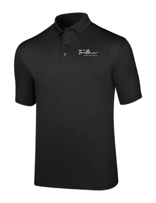 Callaway Opti-Dri Black Chev Polo w/Truth Logo
