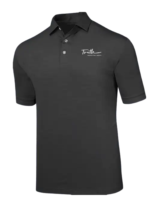 Callaway Black Fashion Tonal Polo w/Truth Logo
