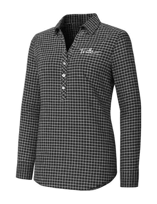 Womens Dark Grey/White City Stretch Shirt w/Truth Logo