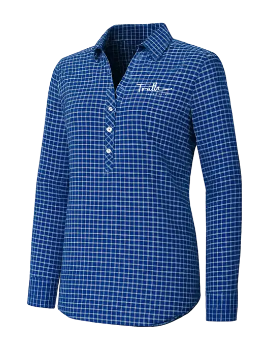 Womens Navy/White City Stretch Shirt w/Truth Logo