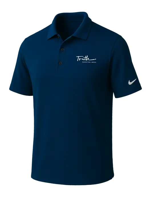 NIKE Navy Dri-Fit Micro Pique Polo w/Truth Logo