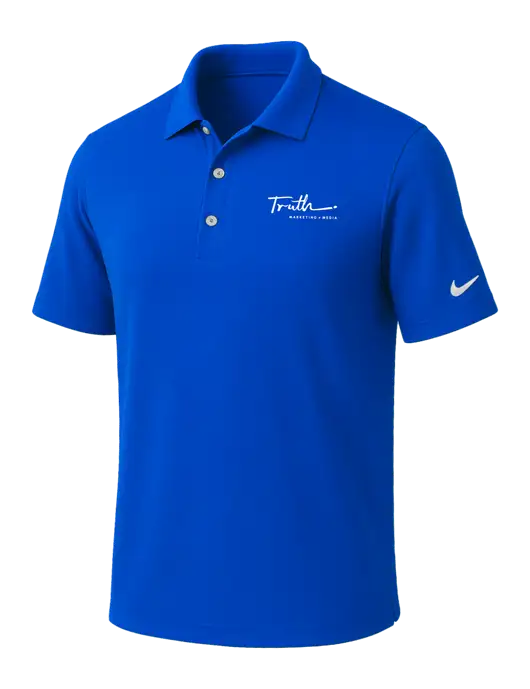 NIKE Royal Dri-Fit Micro Pique Polo w/Truth Logo