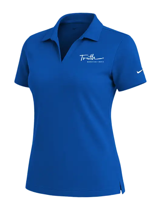 NIKE Royal Womens Dri-Fit Micro Pique Polo w/Truth Logo