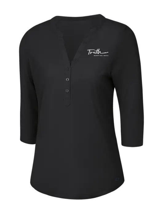 OGIO Blacktop Jewel Henley w/Truth Logo