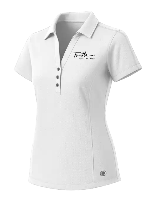 OGIO Womens White ONYX Polo w/Truth Logo