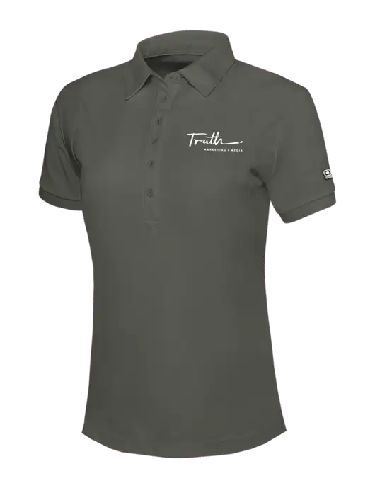 OGIO Womens Medium Grey Jewel Polo w/Truth Logo
