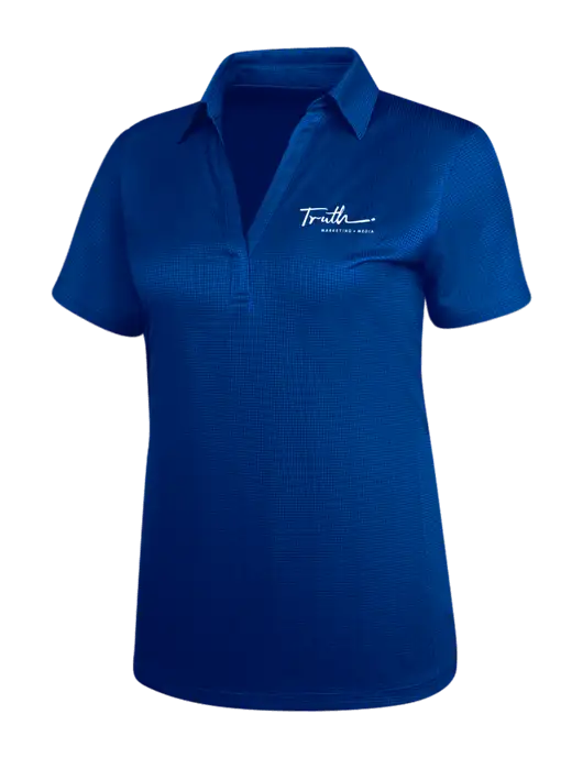 Dark Royal Blue Womens Performance Fine Jacquard Polo w/Truth Logo