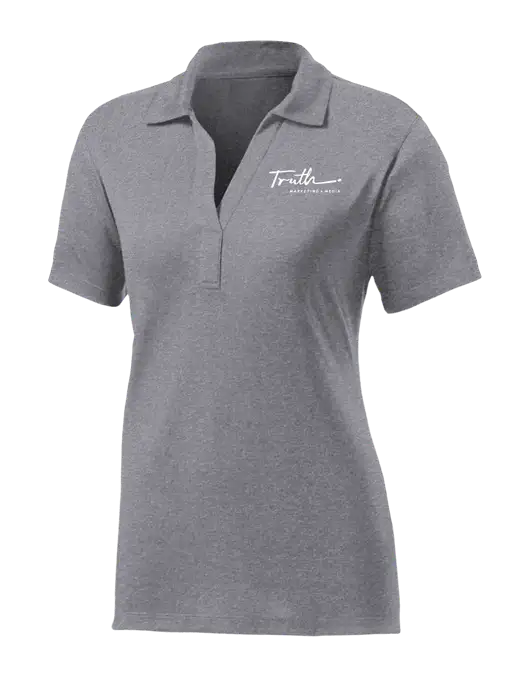 Womens Medium Grey Heather Contender Polo w/Truth Logo