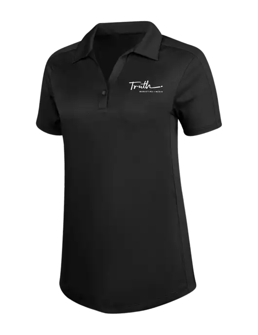 Womens Black Diamond Jacquard Polo w/Truth Logo