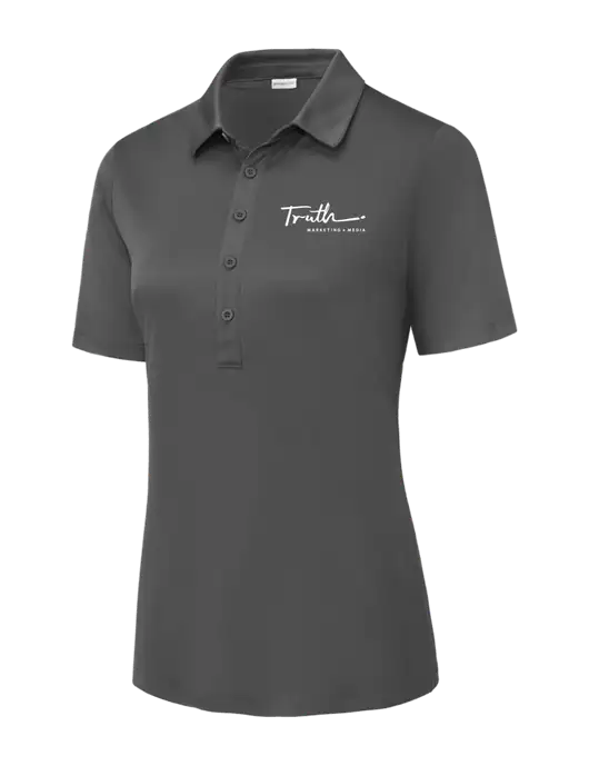 Dark Smoke Grey Womens Posi-UV Pro Polo w/Truth Logo