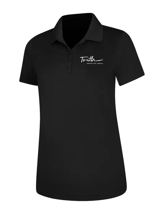 Black Womens Dry Zone UV Mesh Polo w/Truth Logo