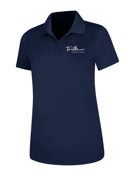 Dark Navy Womens Dry Zone UV Mesh Polo w/Truth Logo