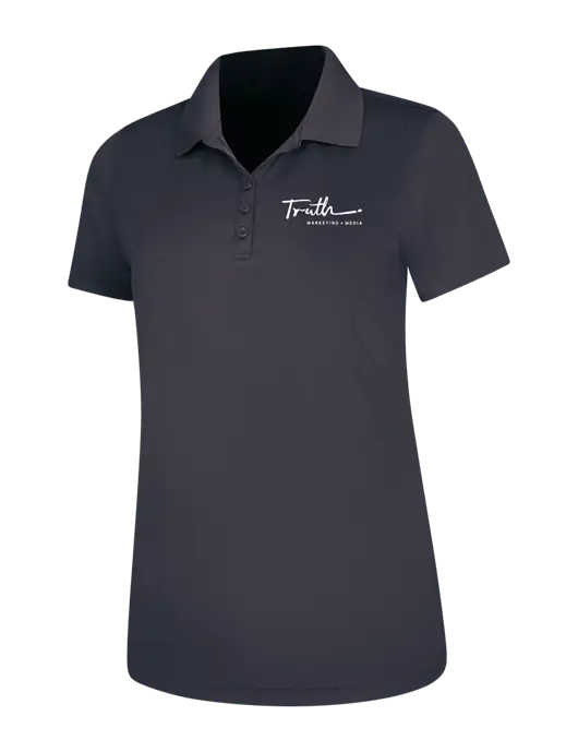 Dark Grey Womens Dry Zone UV Mesh Polo w/Truth Logo