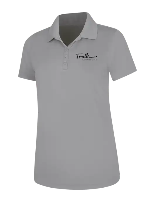 Light Grey Womens Dry Zone UV Mesh Polo w/Truth Logo