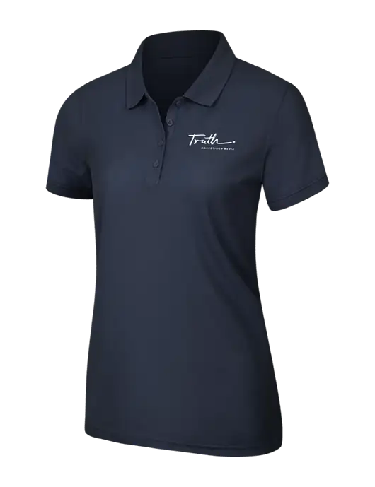 Navy Blue Womens Core Classic Pique Polo w/Truth Logo