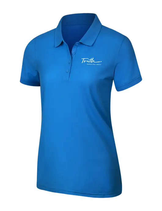 Light Royal Blue Womens Core Classic Pique Polo w/Truth Logo