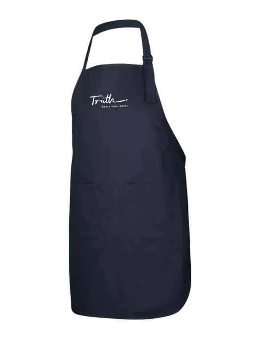 Full-Length Black Apron With Pockets w/Truth Logo