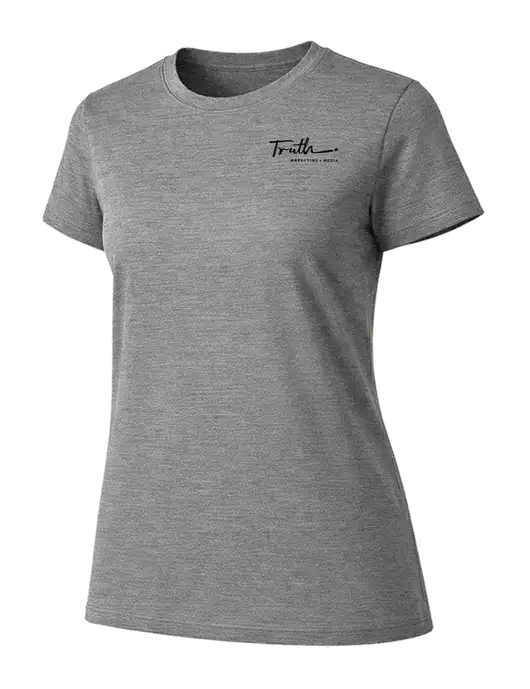 Womens Ring Spun Light Grey Heather 4.5 oz T-Shirt w/Truth Logo