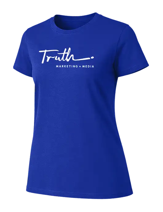 Womens Ring Spun Royal 4.5 oz T-Shirt w/Truth Logo