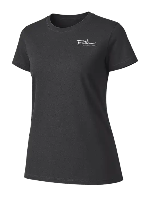 Womens Ring Spun Charcoal 4.5 oz T-Shirt w/Truth Logo
