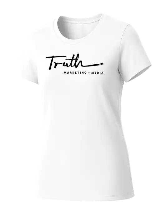 Womens Seriously Soft White T-Shirt w/Truth Logo