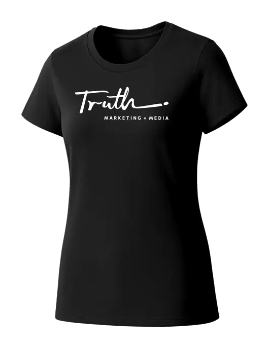 Womens Seriously Soft Black T-Shirt w/Truth Logo