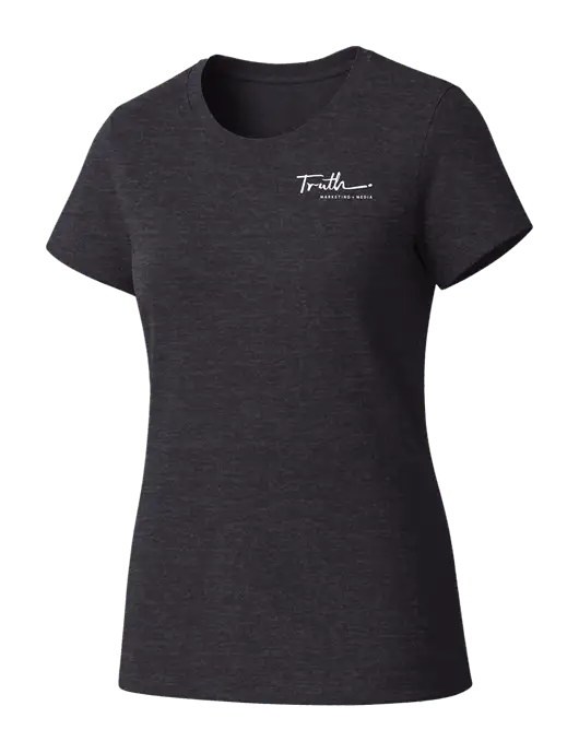 Womens Seriously Soft Heathered Charcoal T-Shirt w/Truth Logo