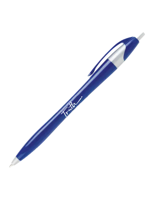 Novella Navy/Silver Corporate Pen- Blue Ink w/Truth Logo