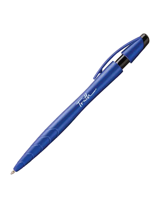 Awali Blue Metallic Pen - Black Ink w/Truth Logo