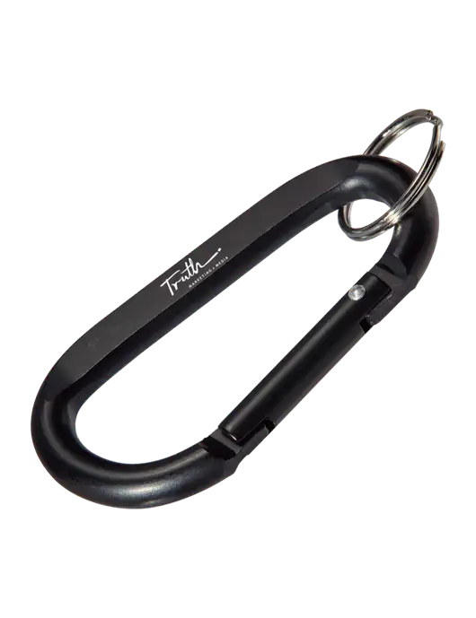 Black Carabiner & Key Ring w/Truth Logo