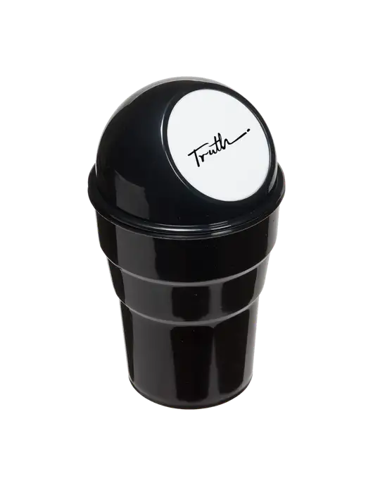 Black Car Cup Holder Trash Can w/Truth Logo