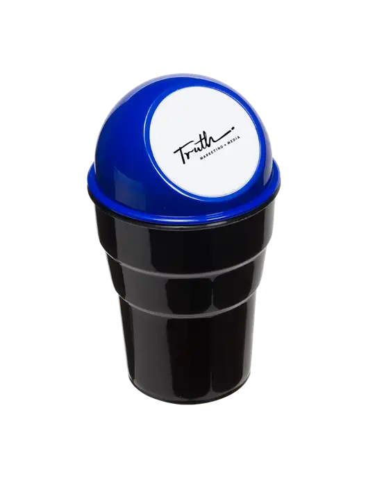 Blue Car Cup Holder Trash Can w/Truth Logo