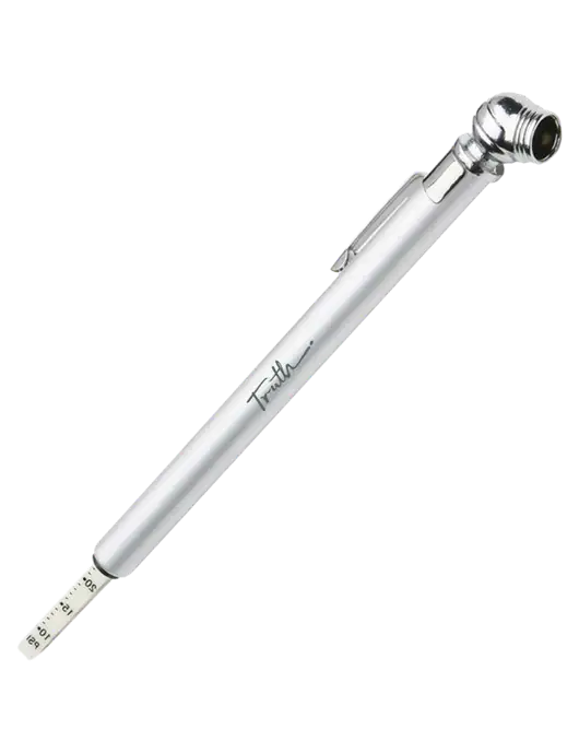 Quick View Silver Tire Gauge w/Truth Logo