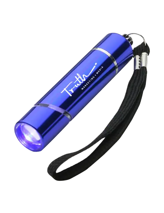 Blue Aluminum Scope LED Flashlight w/Truth Logo