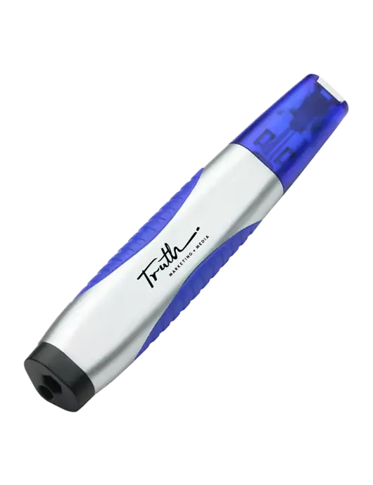 Silver/Blue Level Light Screwdriver Pen w/Truth Logo