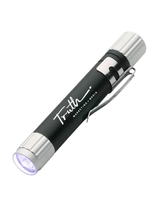 Black Aluminum LED Penlight w/Truth Logo