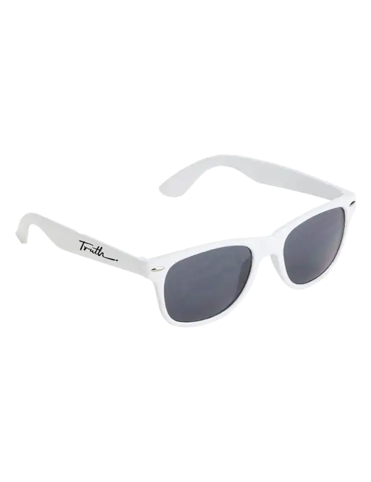 Daytona White Sunglasses w/Truth Logo