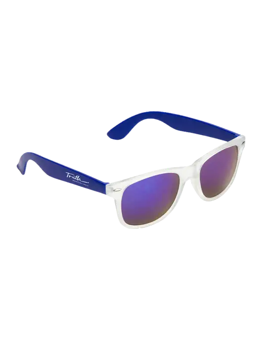 Key West Blue Mirrored Sunglasses w/Truth Logo