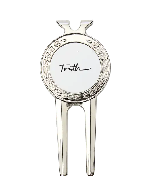 Silver Divot Tool, 1.5 x 3 w/Truth Logo