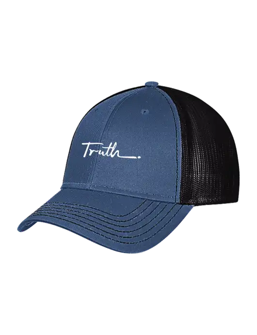 Dark Royal/Black Mesh Trucker Cap Snap Back w/Truth Logo