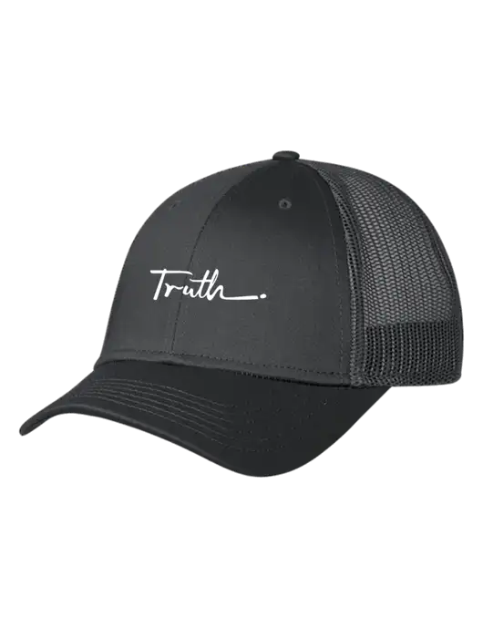 Charcoal Mesh Trucker Cap Snap Back w/Truth Logo