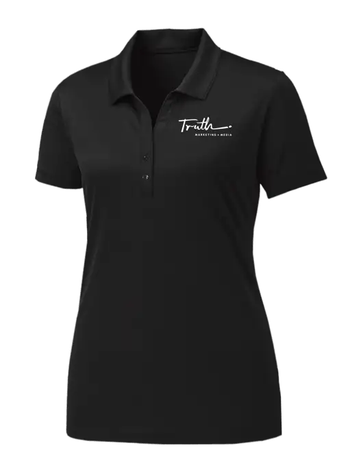 Womens Black PosiCharge Competitor Polo w/Truth Logo