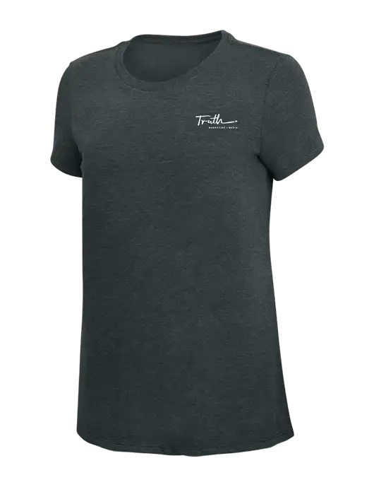 Womens Simply Soft Black Frost 4.5oz Poly/Combed Ring Spun Cotton T-Shirt w/Truth Logo